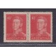 ARGENTINA 1954 GJ 1041b PAREJA DE ESTAMPILLAS NUEVAS MINT 1 CON FILIGRANA RAYA U$ 20